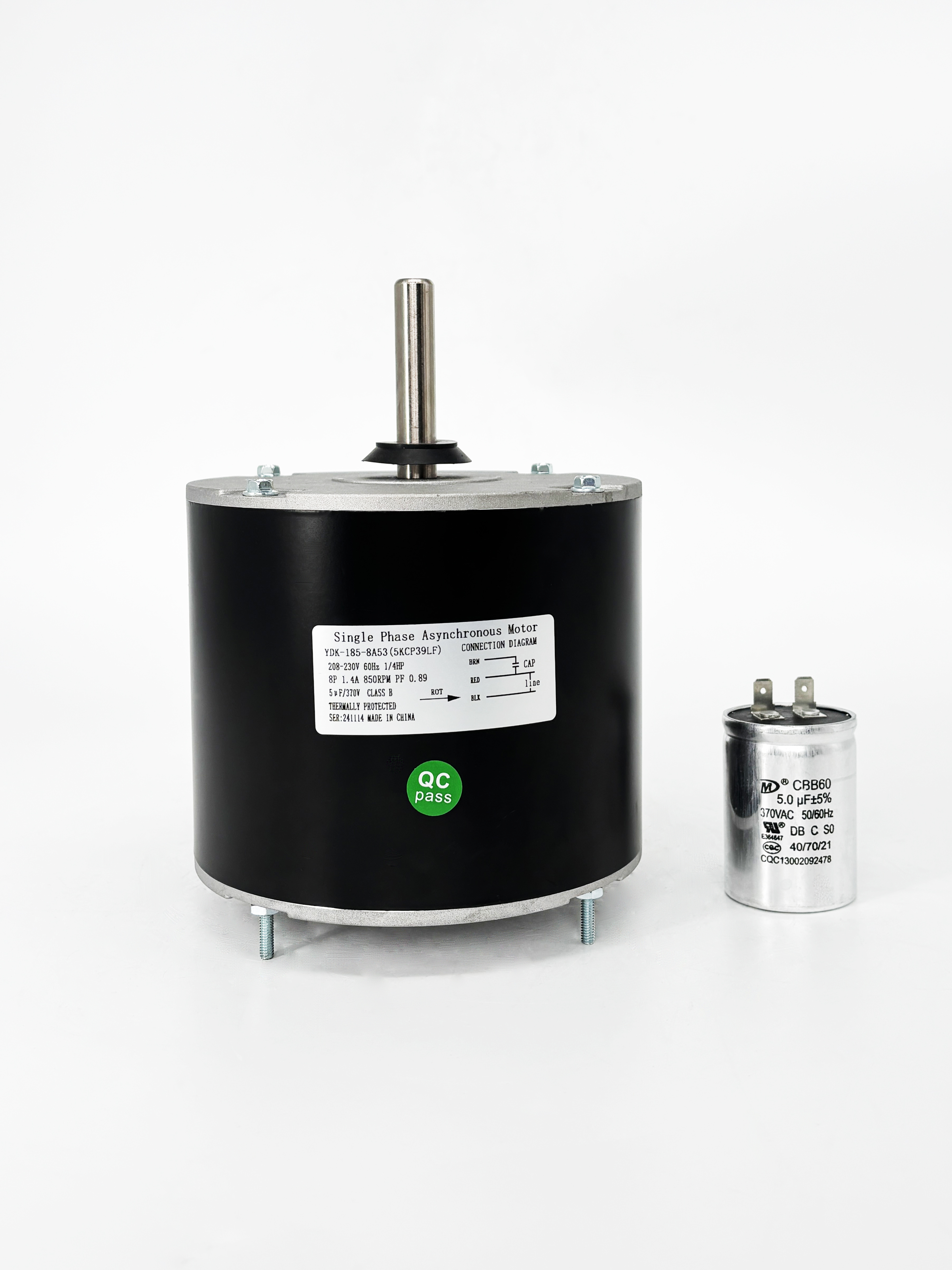 48 Frame Condenser Fan Motor - 1/4HP 208-230V 60HZ 850RPM