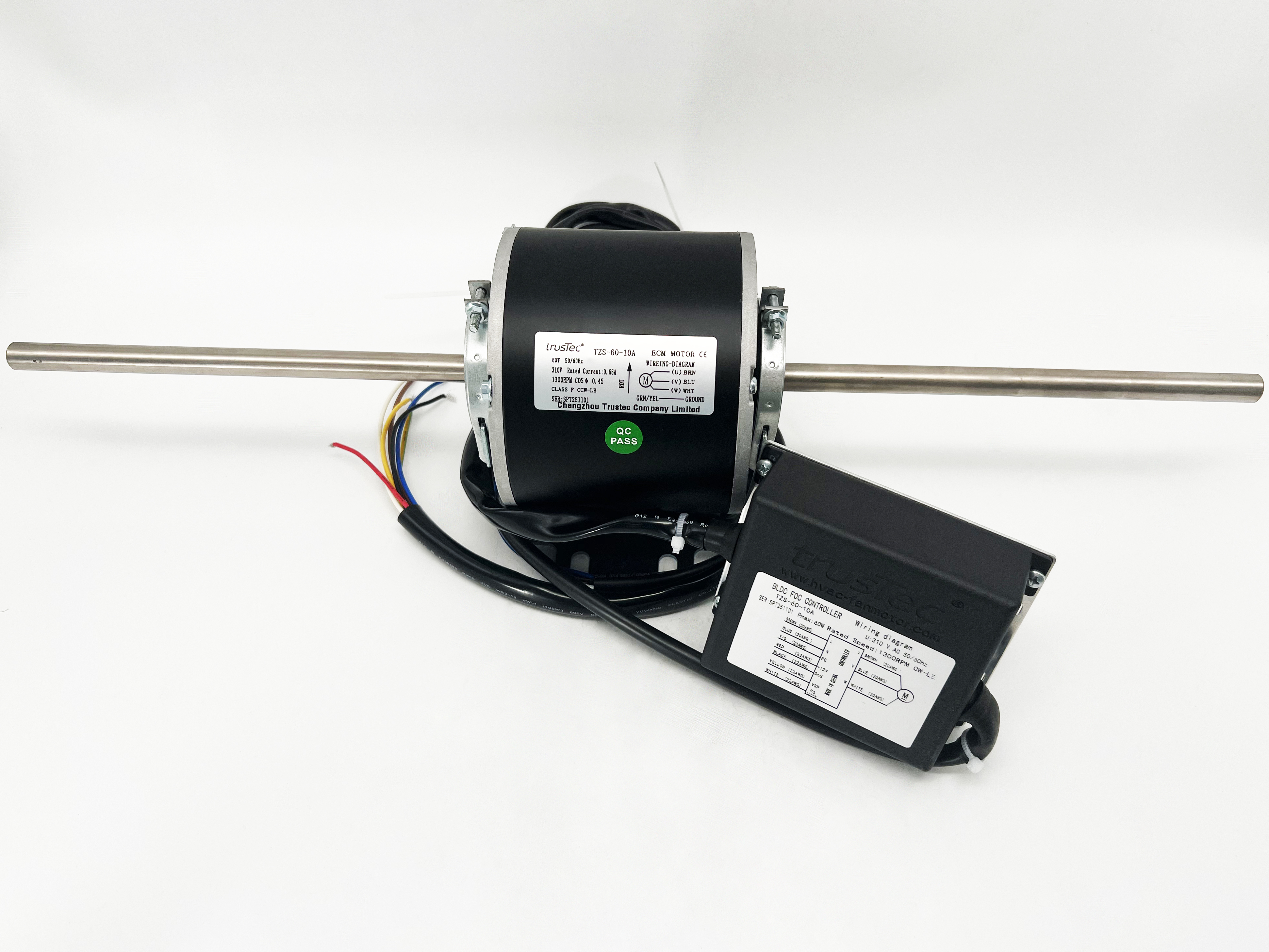 EC 42 Frame FCU Fan Coil Unit Motor - 60W 310V 50/60HZ 1300RPM